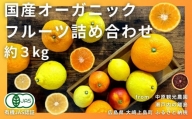 [3月発送] 国産オーガニックフルーツ5種詰め合わせ 約3kg [有機JAS認証] レモン/ブラッドオレンジ/はるか/不知火(しらぬい)/紅八朔