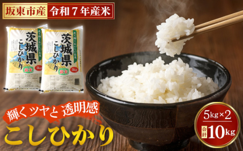No.669 令和7年産　こしひかり10kg【坂東市産】 ／ コシヒカリ お米 こめ 茨城県 1225676 - 茨城県坂東市