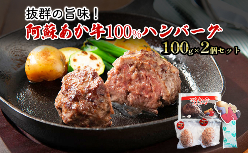 ハンバーグ セット 2個 阿蘇 あか牛 牛肉 100% 1p×2個 肉 お肉 にく 赤牛 配送不可：離島  1225951 - 熊本県錦町