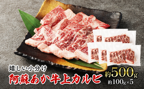 焼肉 上カルビ 約500g 阿蘇 あか牛 赤牛 焼き肉 カルビ 牛肉 肉 お肉 配送不可：離島  1225954 - 熊本県錦町