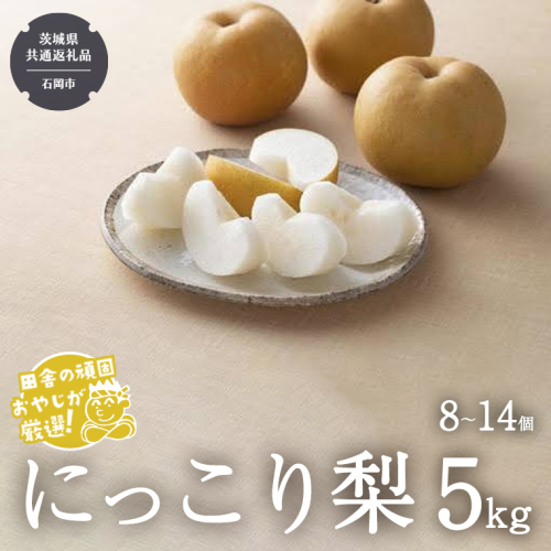 にっこり梨 5kg（8～14個）【令和6年10月より発送開始】（茨城県共通返礼品：石岡市産） 梨 なし ナシ 果物 フルーツ 茨城県産 [BI430-NT] 1226322 - 茨城県つくばみらい市