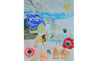 「帰ってきたライオン」 絵画　中サイズ　72.7cm×60.6cm ふるさと納税 絵画 アート 油絵 キャンパス 東京都 東大和市 HAS002