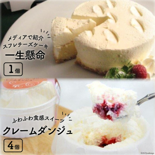 一生懸命とクレームダンジュのセット [岩瀬牧場 北海道 砂川市 12260348] 菓子 お菓子 スイーツ スフレチーズケーキ レビューキャンペーン 1227105 - 北海道砂川市