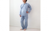 【岩本繊維】和晒京ふたえガーゼ　メンズパジャマ【Sサイズ・ブルー】