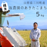 【精米】坂農園の厳選米！あきたこまち5kg