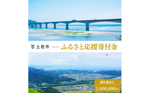 土佐市への寄付 (返礼品はありません) 高知県 土佐市 返礼品なし 1口 1000000円  応援 寄付 1228895 - 高知県土佐市