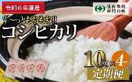 【 令和6年産 】定期便4回 田村産 コシヒカリ 10kg ずつ 毎月お届け お米 福島県 田村市 田村 贈答 美味しい 米 kome 特Aランク フードロス SDGs 一等米 単一米 精米 国産 おすすめ 生活応援 ふぁせるたむら