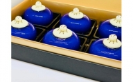「都の杜・仙台」Blue Jewel ブルージュエル - Gift Box of 6 piece -　【お菓子・チーズケーキ・ブルーの輝き・宝石・スイーツ・レアチーズケーキ・ヨーグルト・濃厚・ホワイトチョコレート・ブルーベリー味】