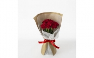 ホシファーム　届いた姿でそのまま飾れるスタンディング薔薇ブーケ　ルージュ8本【1465215】