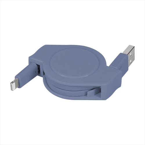 Owltech(オウルテック) 巻取り式Type-A to Lightning アッシュブルー1.2m OEC-CBR2AL12-AB 【 ケーブル 家電 神奈川県 海老名市 】 1230715 - 神奈川県海老名市