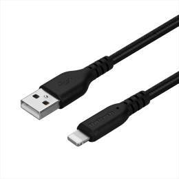 大人気の超タフストロングUSB Type-A to ライトニングケーブルの新モデルです。100000回以上の屈曲試験に耐え、コネクタの付け根にロングブッシュ形状を採用し、引っ張りや引き裂きに強く防弾チ