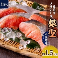 えりも【マルデン特製】北海道日高産銀聖鮭の定塩熟成フィレ約1.5kg【er002-009】
