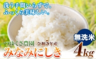 米 令和5年産 みなみにしき 無洗米 4kg  熊本県 荒尾市産 つゆくさ農園 米 選べる 《30日以内に出荷予定(土日祝除く)》 米 こめ コメ 白米