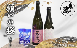 山形県南陽市の酒蔵「東の麓」が誇る人気日本酒のセットです。極甘口の純米吟醸がお酒が苦手な方にも飲みやすいと評判で、良いこと（桜）が咲いたとき慶びの雨を降らせてくれる「天弓 桜雨」と、熊野大社の拝殿に隠