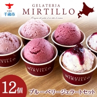 アイス ギフト ブルーベリー 4種 各3個 12個 詰め合わせ セット ジェラート 【ミルティーロ】