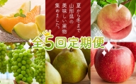 【先行予約 令和6年度発送】夏から冬まで山形県の美味しい果物集めました。全5回定期便 FSY-1277
