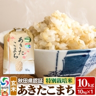 米 秋田県認証 特別栽培米 あきたこまち（玄米）10kg 10kg×1袋 令和5年産