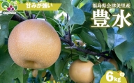 【先行受付】会津の美味しい梨 豊水 約6kg（10玉～12玉）※着日指定不可※2024年9月中旬～9月下旬頃に順次発送予定