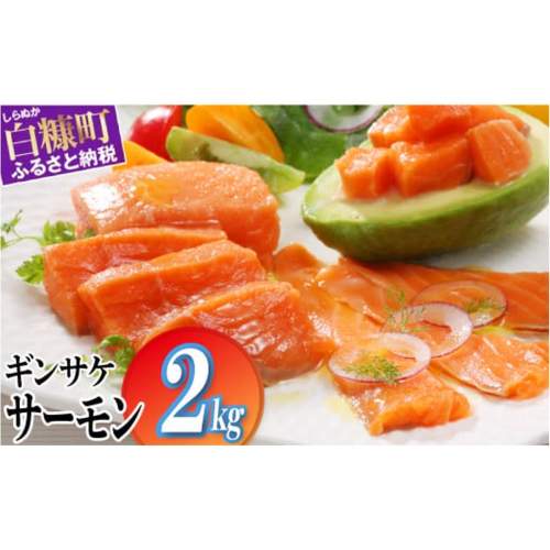 ギンサケサーモン【2kg】 小分け 下処理不要 絶品の「塩締め」レシピ ふるさと納税 海鮮 サーモン 鮭 魚 銀鮭 刺身 生食用 さけ サケ ふるさと ランキング 人気 魚介類 魚介 北海道 白糠町 1238471 - 北海道白糠町
