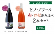 【ヴィラデストワイナリー】ピノ・ノワール（赤・ロゼ）飲み比べ2本セット