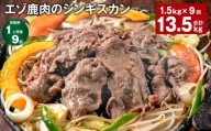 【1ヶ月毎9回定期便】エゾ鹿肉のジンギスカン 計1.5kg（300g×5パック）