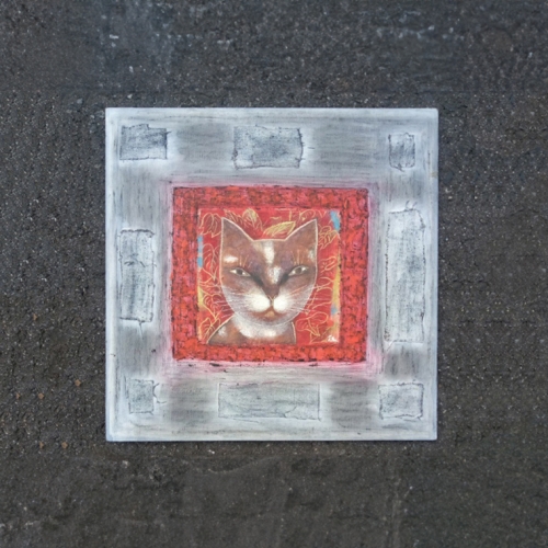 【 限定 1点 】 「 Neko〈視る〉 」 ねこ 猫 ネコ 絵画 絵 アート アトリエ 飛動庵 [BG43-NT] 1243927 - 茨城県つくばみらい市