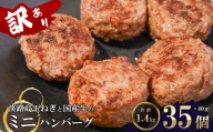 訳アリ 淡路島玉ねぎと国産牛のミニハンバーグ1.4kg　40ｇ×35個