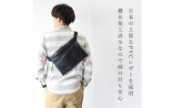 No.246-01 上質で上品でシンプルなショルダーバッグ「saco」（ブラック） ／ 雑貨 日用品 鞄 千葉県