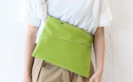 No.246-05 上質で上品でシンプルなショルダーバッグ「saco」（グリーン） ／ 雑貨 日用品 鞄 千葉県