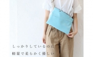 No.246-06 上質で上品でシンプルなショルダーバッグ「saco」（ライトブルー） ／ 雑貨 日用品 鞄 千葉県