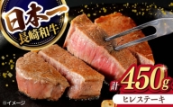【日本一の赤身肉】ヒレ ステーキ 長崎和牛 計450g (150g×3枚)【肉のマルシン】 [FG38]