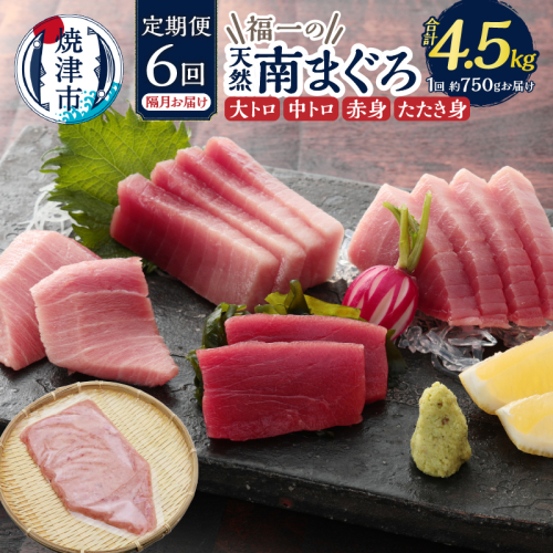 b150-032　天然南まぐろとたたき身 6回隔月でお届け 1246394 - 静岡県焼津市