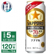 T0040-2005　【定期便5回】サッポロ 生ビール ナナマル 500ml×24本