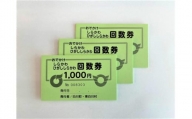 No.251　おでかけしらかわ回数券（１，０００円）×３冊