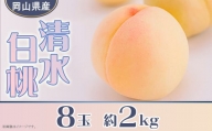 岡山県産 清水白桃８玉（約2.0kg）