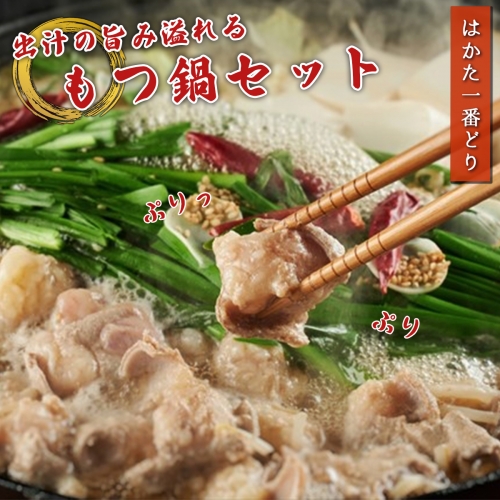 SZ005 博多一番鶏特製　もつ鍋セット 牛 牛肉 福岡県産 国産 124740 - 福岡県篠栗町