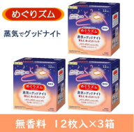 SA2204　めぐりズム 蒸気でグッドナイト　無香料　36枚(12枚入×3箱)