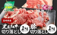 牛肉＆豚肉切り落としセット【合計2kg】 K16_0056
