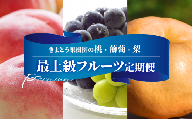 KF-T033【きよとう】桃、ぶどう、梨の最上級品を旬にお届けする3回便！
