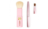 熊野化粧筆　ポムポムプリン携帯用ブラシ＆携帯リップブラシセット