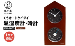 奥州市「みずさわ気象計器」で製造されたエンペックス社の温・湿度計です。(エンペックス社は、1973年創業の老舗温度計、湿度計、気圧計の専業メーカー)時計台をモチーフにした「トケイダイ」。温度・湿度計と