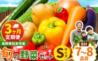 【定期便3回】子育て農家の野菜セット（Sサイズ）農薬・化学肥料不使用 | 長野県 松本市