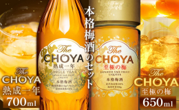 本格梅酒のセット商品情報：THE CHOYA 熟成一年The CHOYA 至極の梅名称：リキュール 本格梅酒内容量：計2本セット・THE CHOYA 熟成一年(700ml×1本)・The CHOYA 