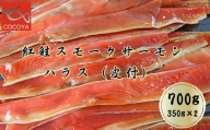 6-008-002　紅鮭スモークサーモン　ハラス（皮付）
