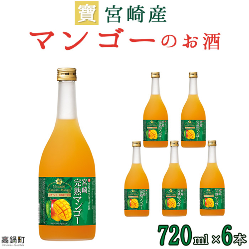 ＜宝 宮崎産マンゴーのお酒 720ml×6本＞ 126364 - 宮崎県高鍋町