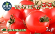 [№5525-0524]北海道 伊達 大滝農園 ミニトマト 幻の 高糖度 フルーツ ネネ 約3kg トマト フルーツトマト ジューシー 甘い 濃厚