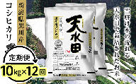 27-10ZD【12ヶ月連続お届け】新潟県黒川産コシヒカリ10kg（5kg×2袋）【天水田】