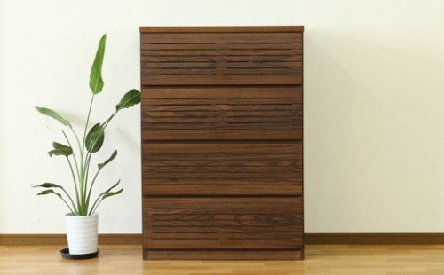 【開梱・設置】ラスティー 80cm ハイチェスト（ウォールナット）　AX029 126761 - 福岡県大木町