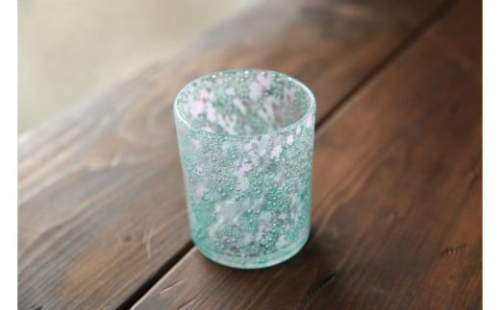 【琉球ガラス工房 硝子家すずめ】サンゴ＜ロックグラス＞ 〇 伝統工芸品 琉球ガラス 涼しげ おしゃれ プレゼント インテリア グラス 沖縄 読谷村 贈り物 雑貨 珊瑚礁 海 手作り 1267644 - 沖縄県読谷村