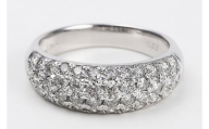 [サイズ:11号][ 甲府ジュエリー ]1.0キャラット プラチナ950ハードプラチナ パヴェ留めリング[R3566DI-P2]
